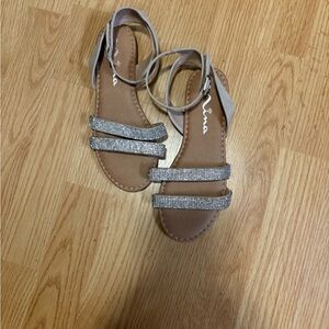 Nina Silver Glitter Kids Sandals